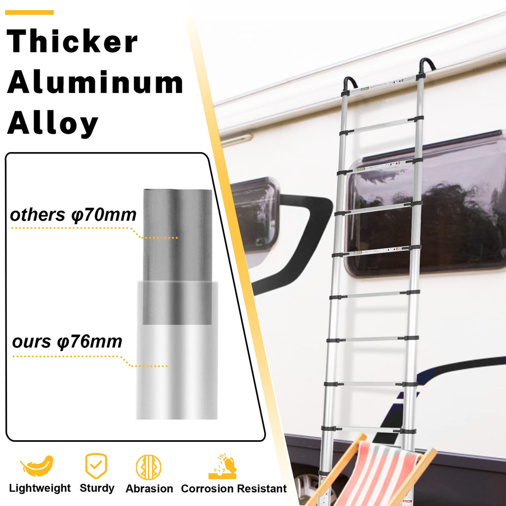 12.5 FT Aluminum Telescoping Ladder Z935487