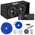 Dual 12” 2600W Subwoofer Box and Amplifier D8795
