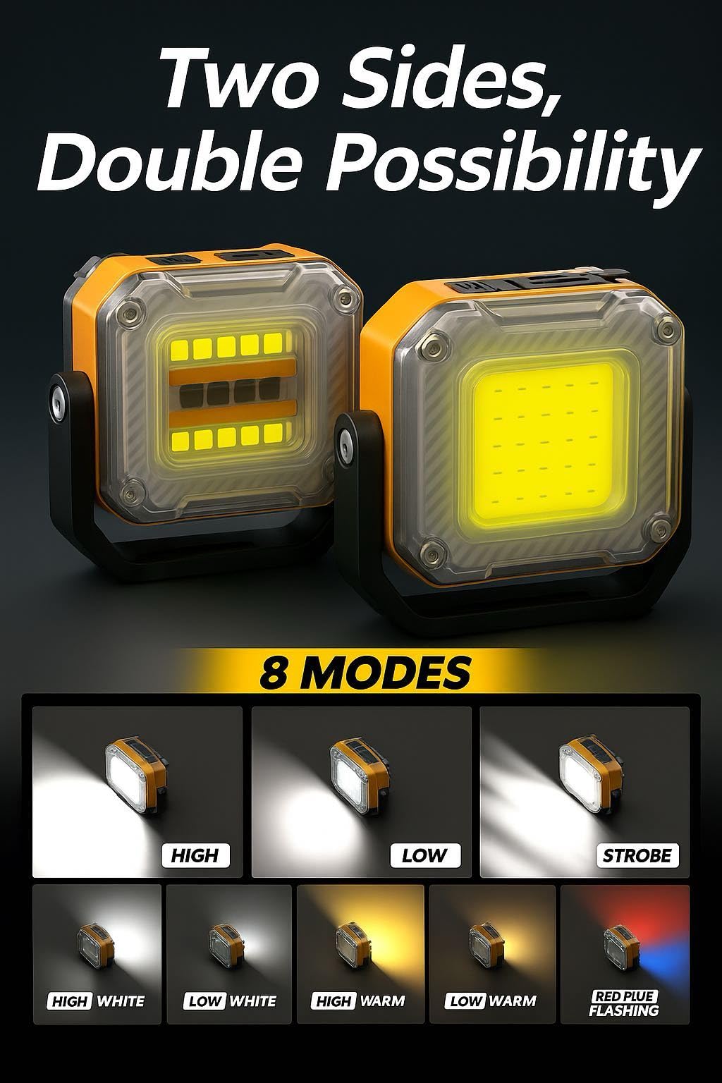 2 Pack Rechargeable LED Work Light C429602
