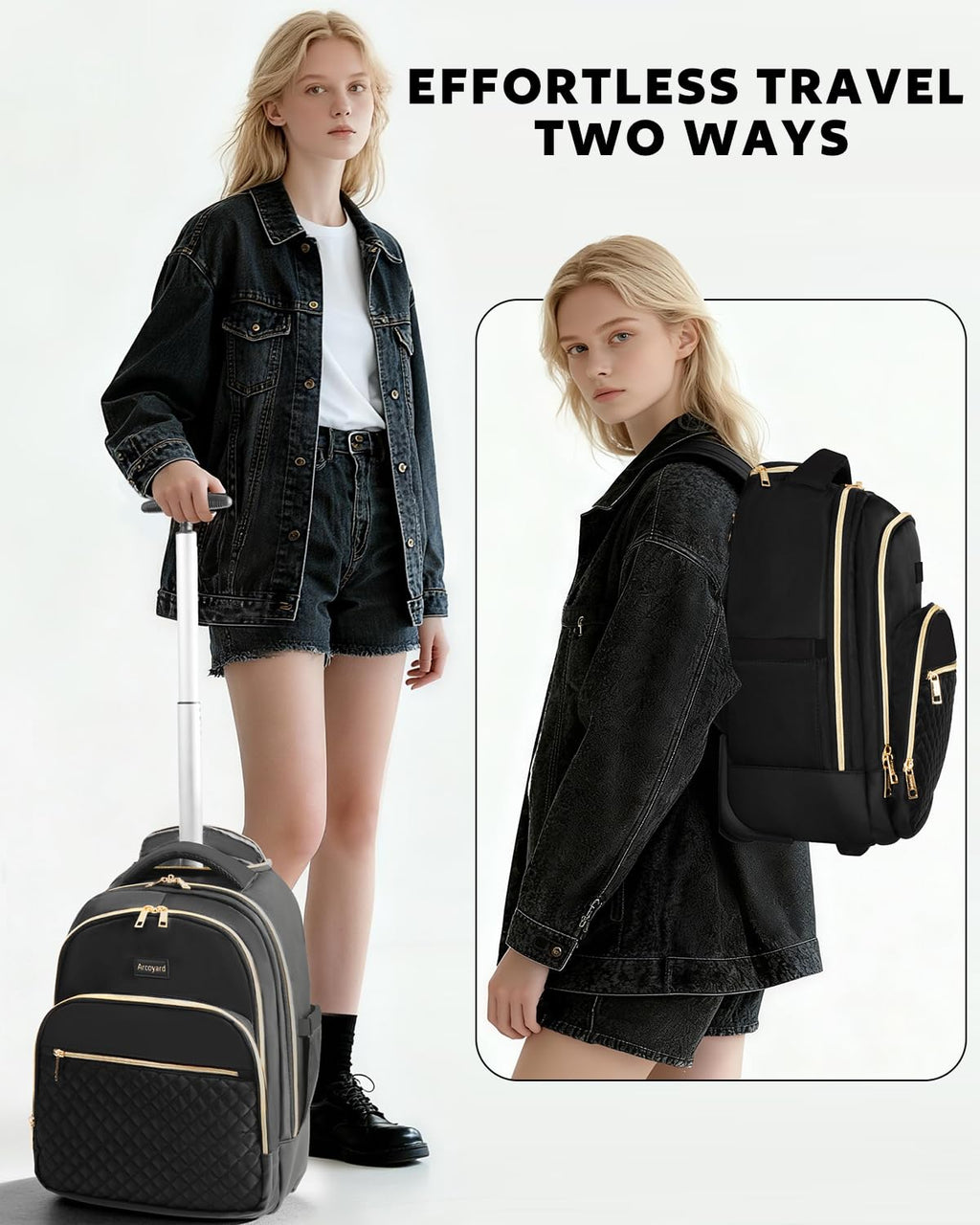 Rolling Backpack with Wheels R5084