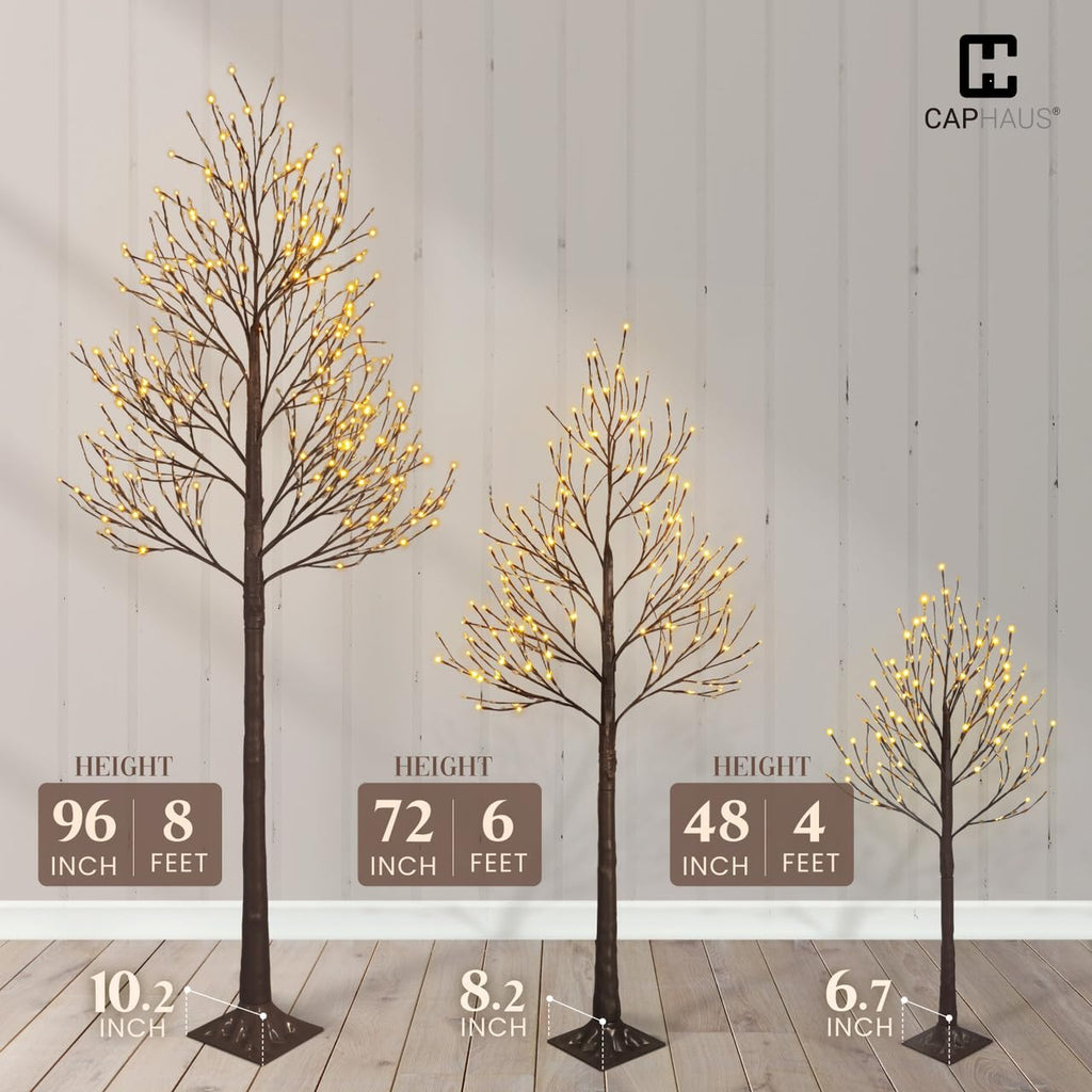 8 Feet Artificial Willow Lighted Twig Tree with 240 Warm White Lights P29764