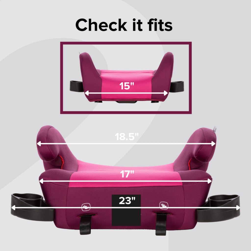 Backless Belt-Positioning Booster Car Seat, 1 Pink & 1 Blue, 40-120 lbs T73702