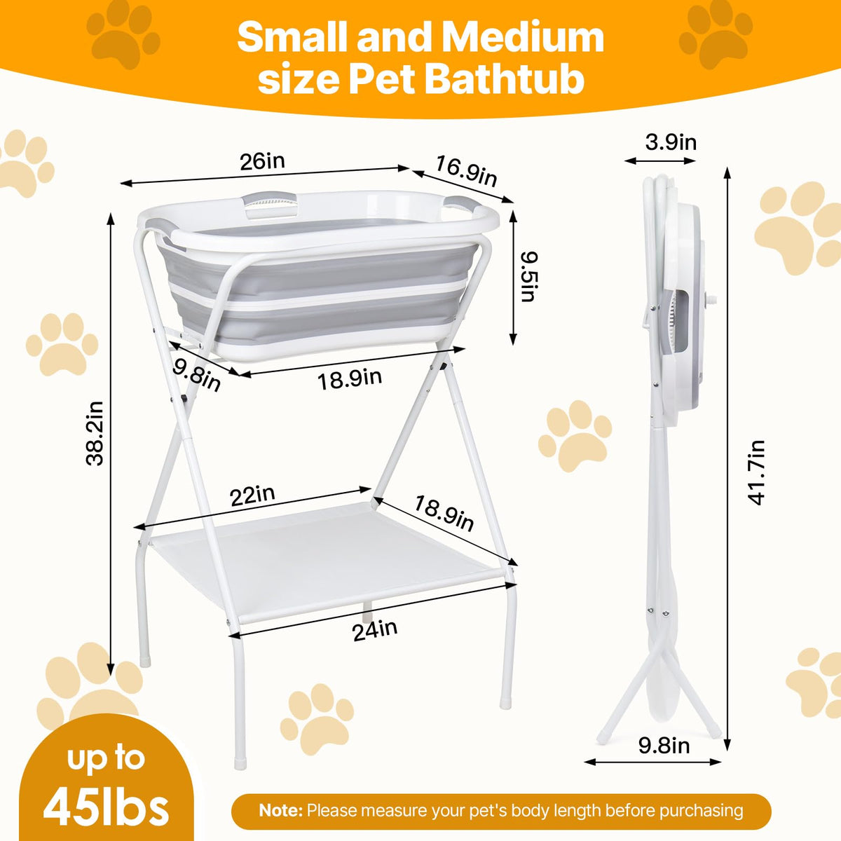 2 in 1 Collapsible Portable Dog Bath Tub V74887