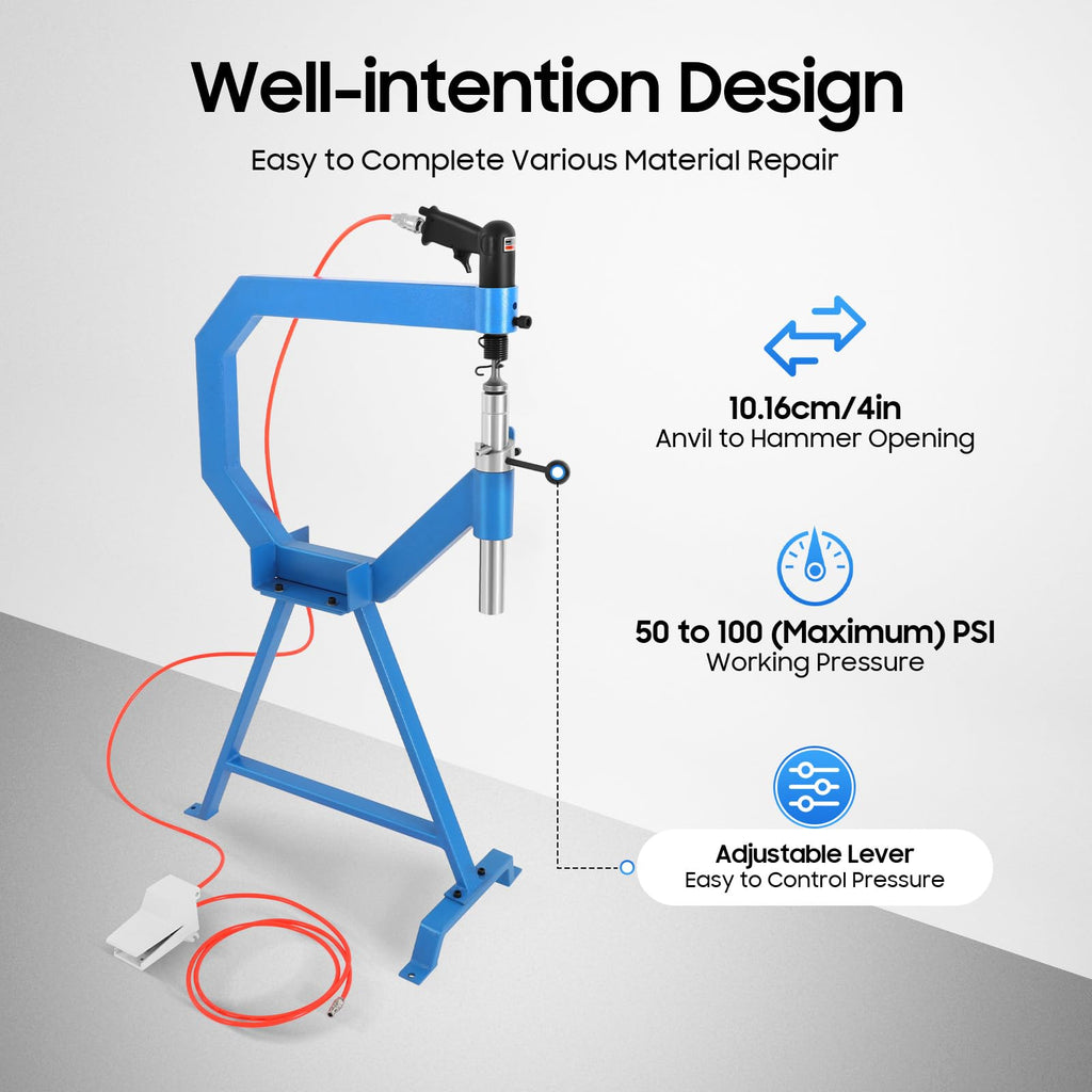 Pneumatic Planishing Hammer with Foot Pedal & Steel Stand D4560