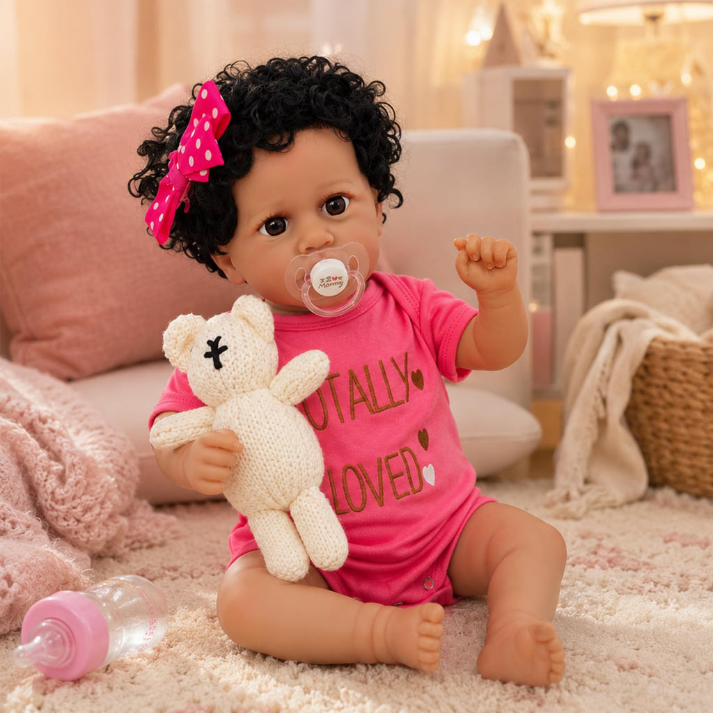 20 Inch Weighted Black Reborn Baby Doll I6633
