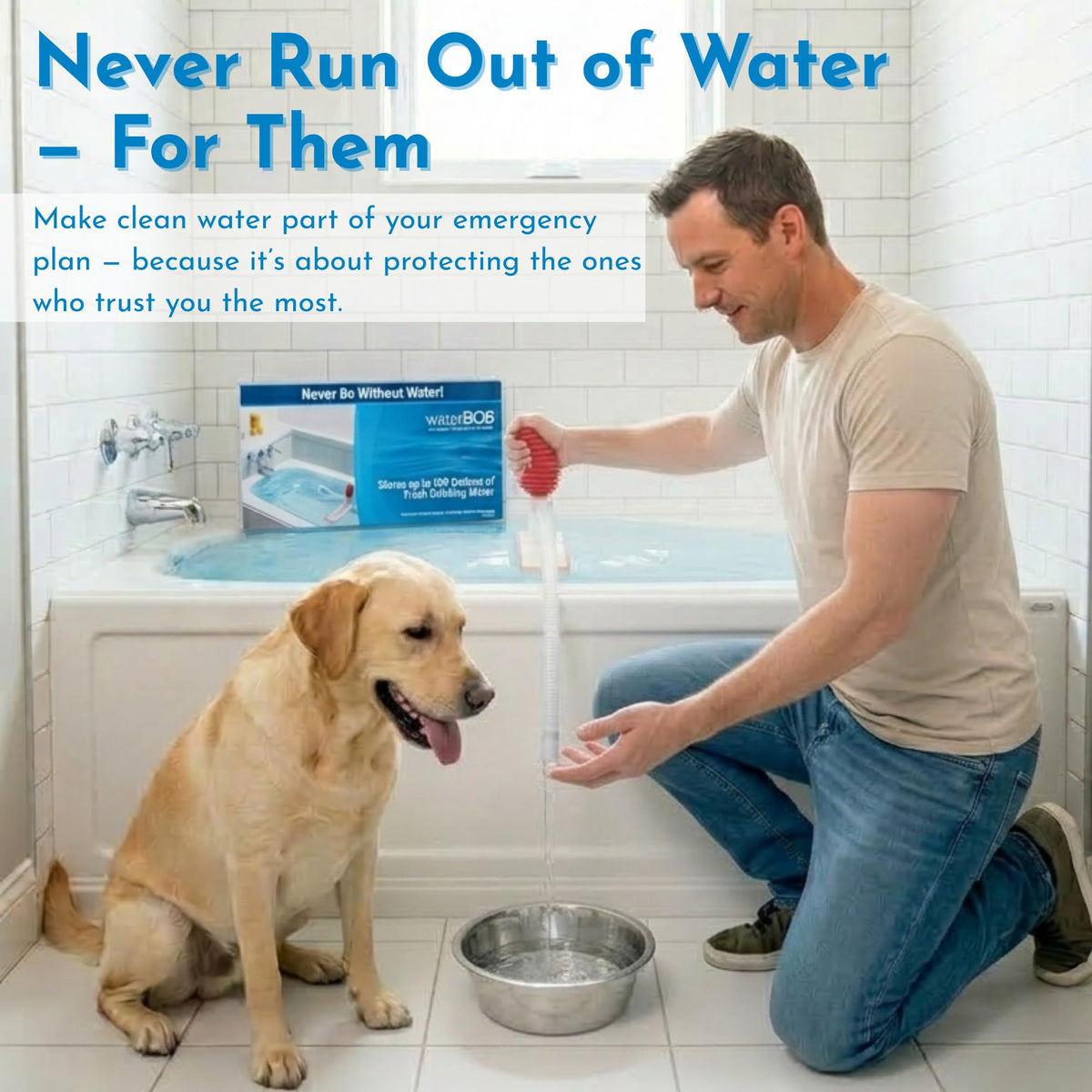 Bathtub Water Storage Bladder 100 Gallon Food Grade BPA Free I4466
