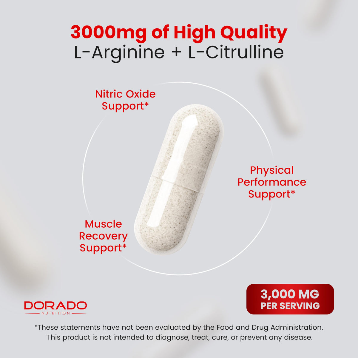 L Arginine L Citrulline 3000mg 240 Capsules N335051