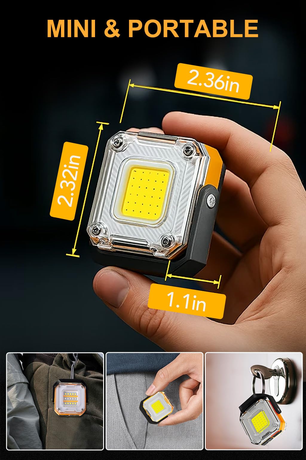 2 Pack Rechargeable LED Work Light C429602