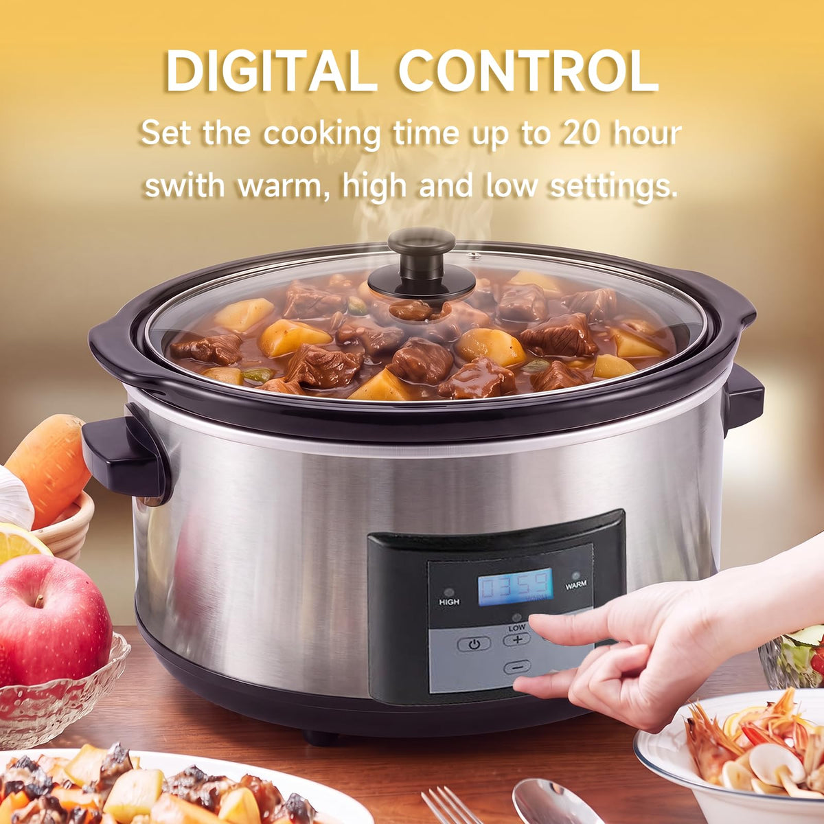 8.5 Qt Slow Cooker with Timer O3469