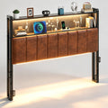 Full Size Faux PU Leather Upholstered Headboard with Charging Stations V330