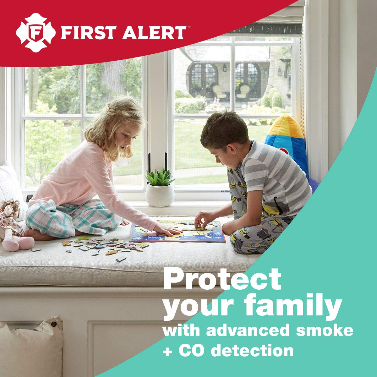 Hardwired Smoke and Carbon Monoxide Detector with Battery Backup, 3-Pack T32859