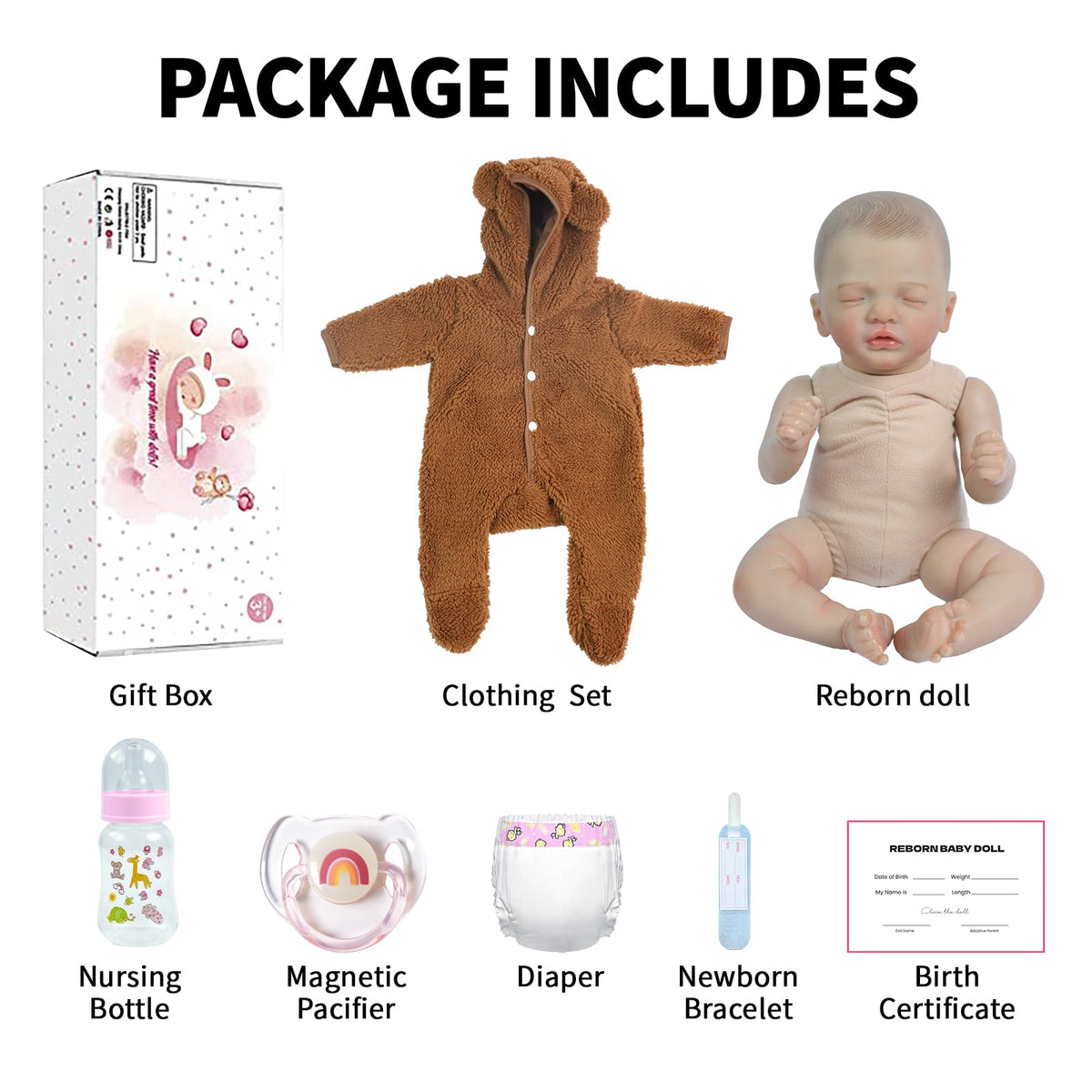 20 Inch Weighted Vinyl Baby Doll V542
