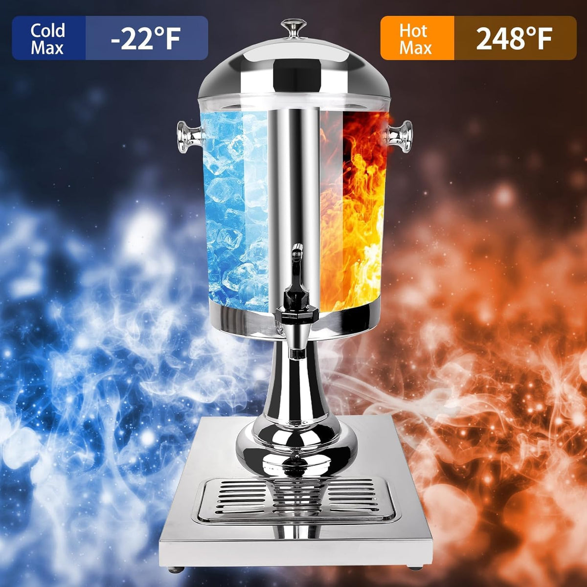 Stainless Steel Beverage Dispenser with Stand L465011