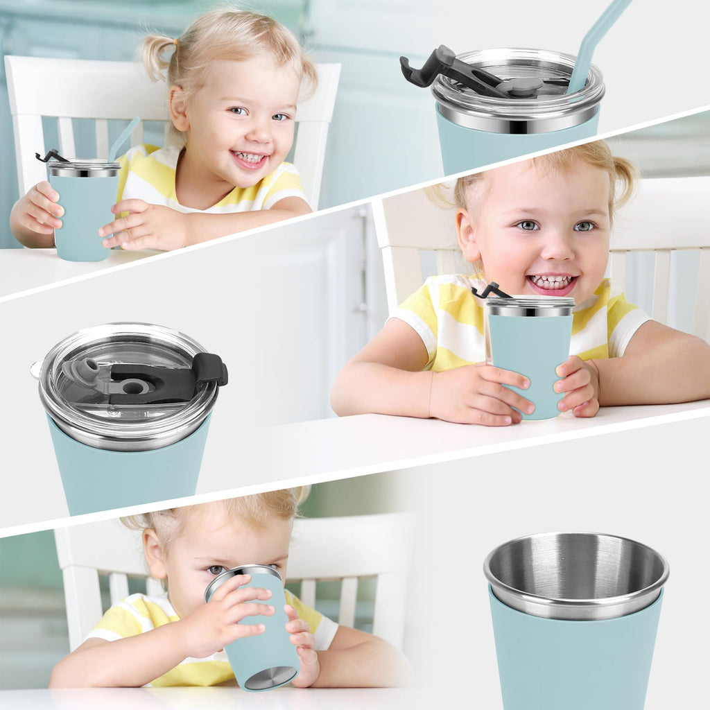 Stainless Steel Kids Cups with Lids, 12oz Spill Proof, 2 Pack C49040