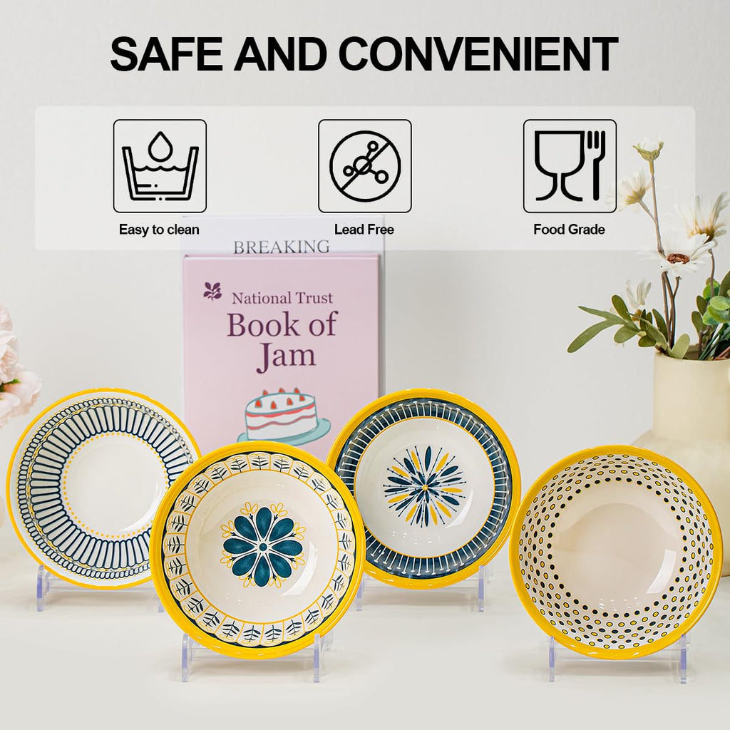 Bohemian Ceramic Bowls Set of 4 P7502