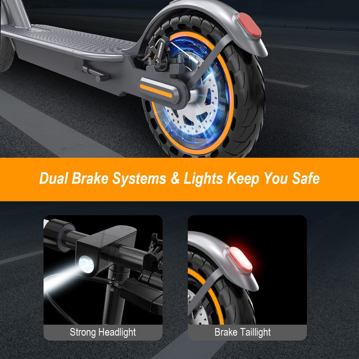 Folding Electric Scooter with Dual Brakes System X715083