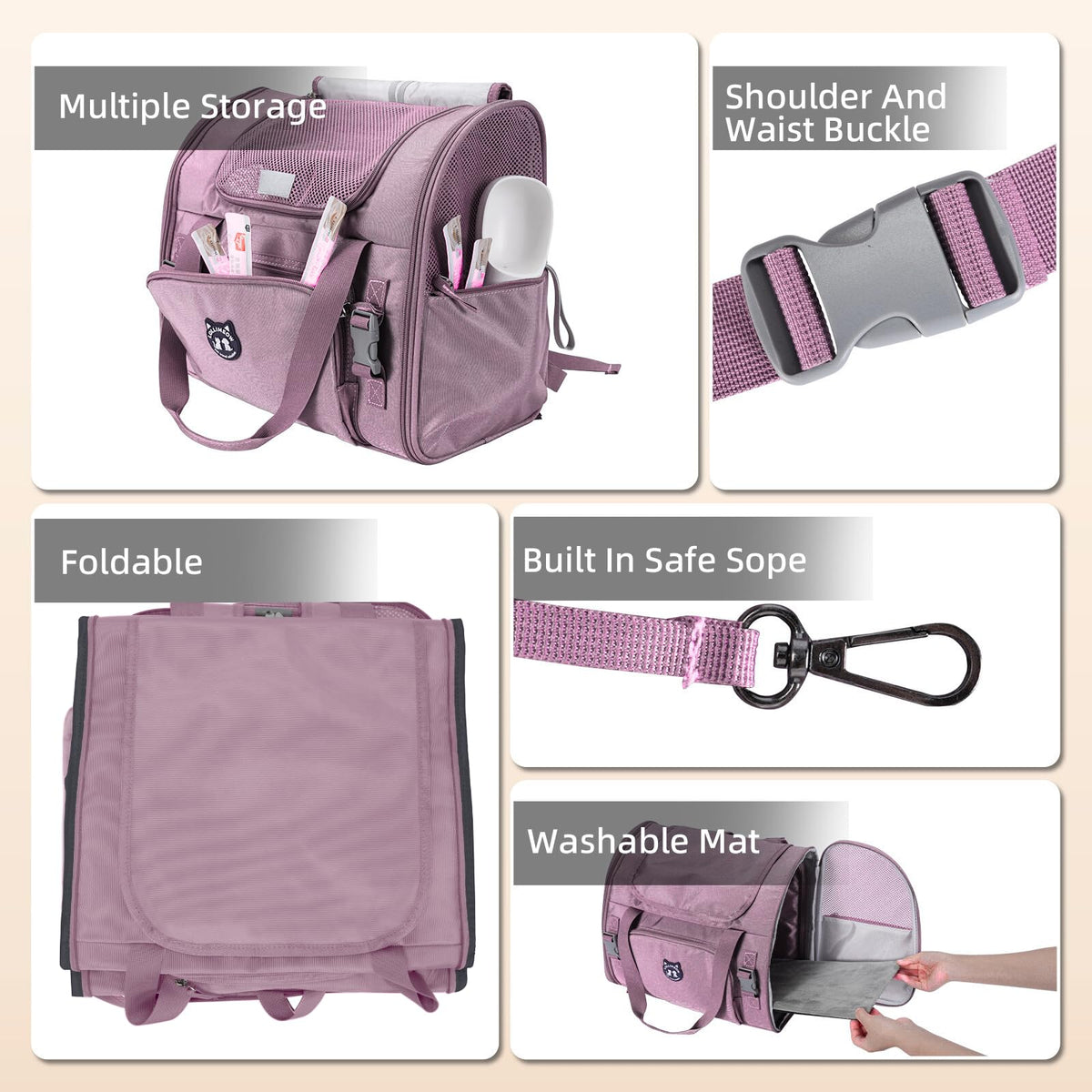 Expandable Large Cat Carrier Backpack G399