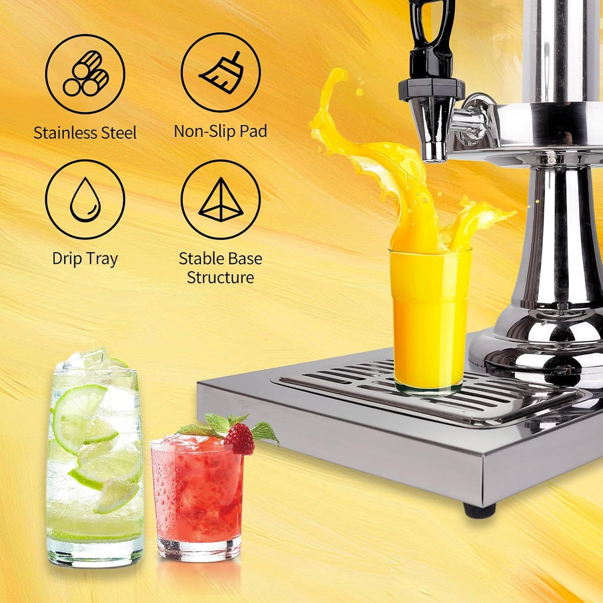 Stainless Steel Beverage Dispenser with Stand L465011