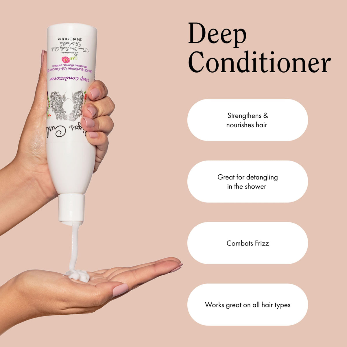 Deep Conditioner with Coconut Oil, Sunflower Oil & Shea Butter, 10 oz Y6017
