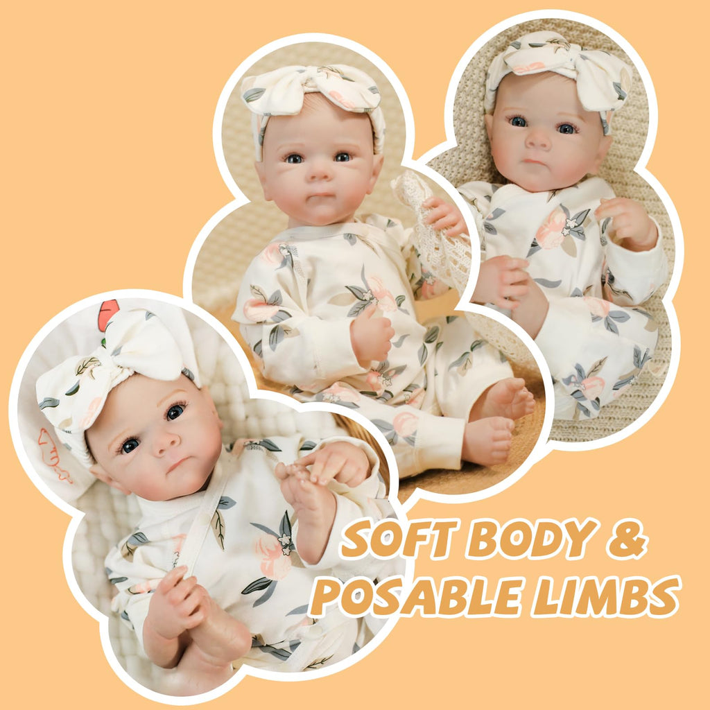 20 Inch Soft Vinyl Poseable Reborn Baby Dolls V824408