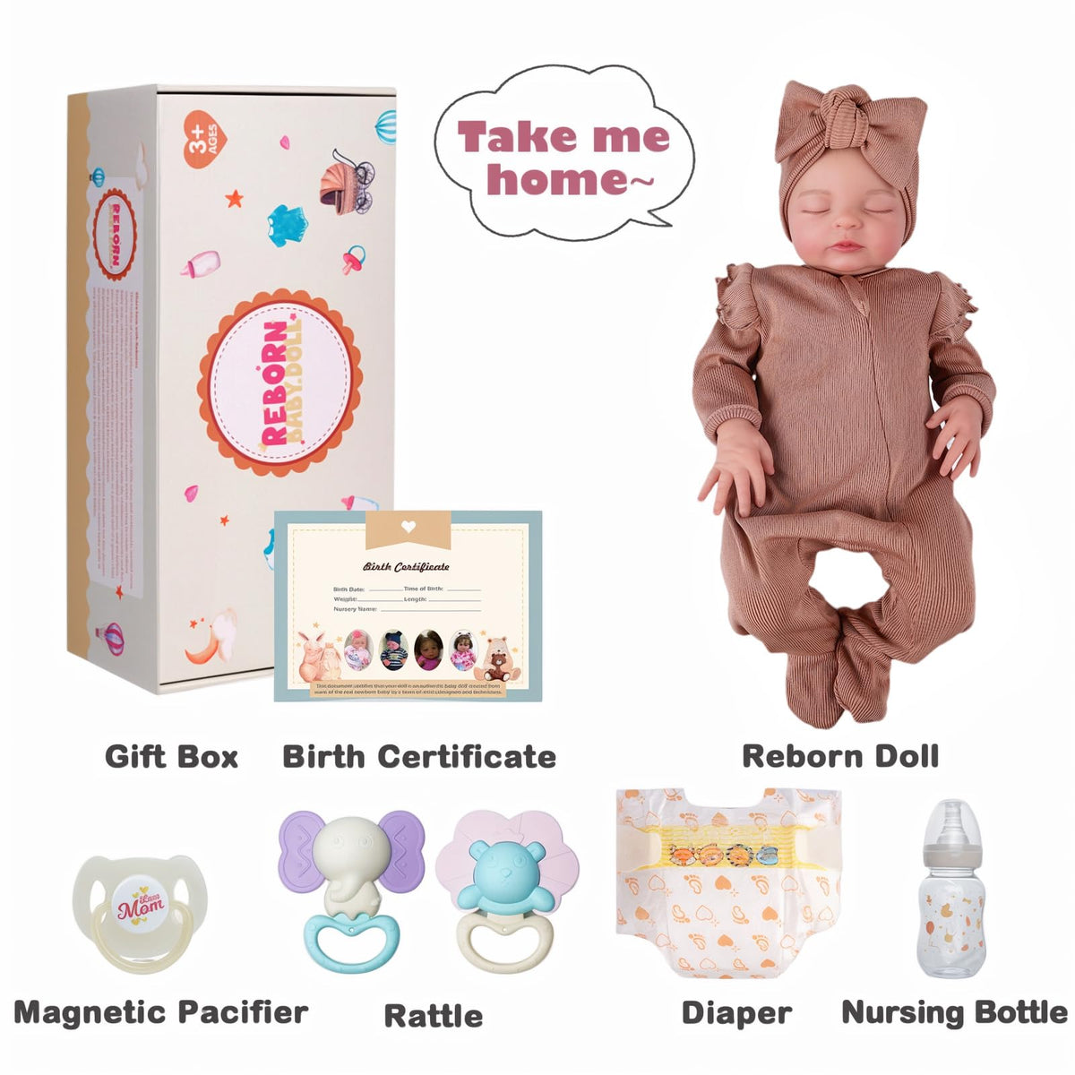 20 Inches Realistic Reborn Baby Dolls Girl G77276