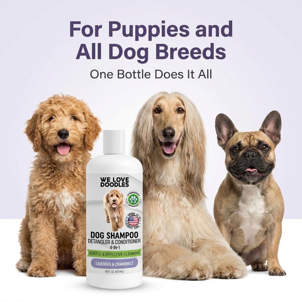 Hypoallergenic Tearless Dog Shampoo, Conditioner & Detangler 16OZ N29960