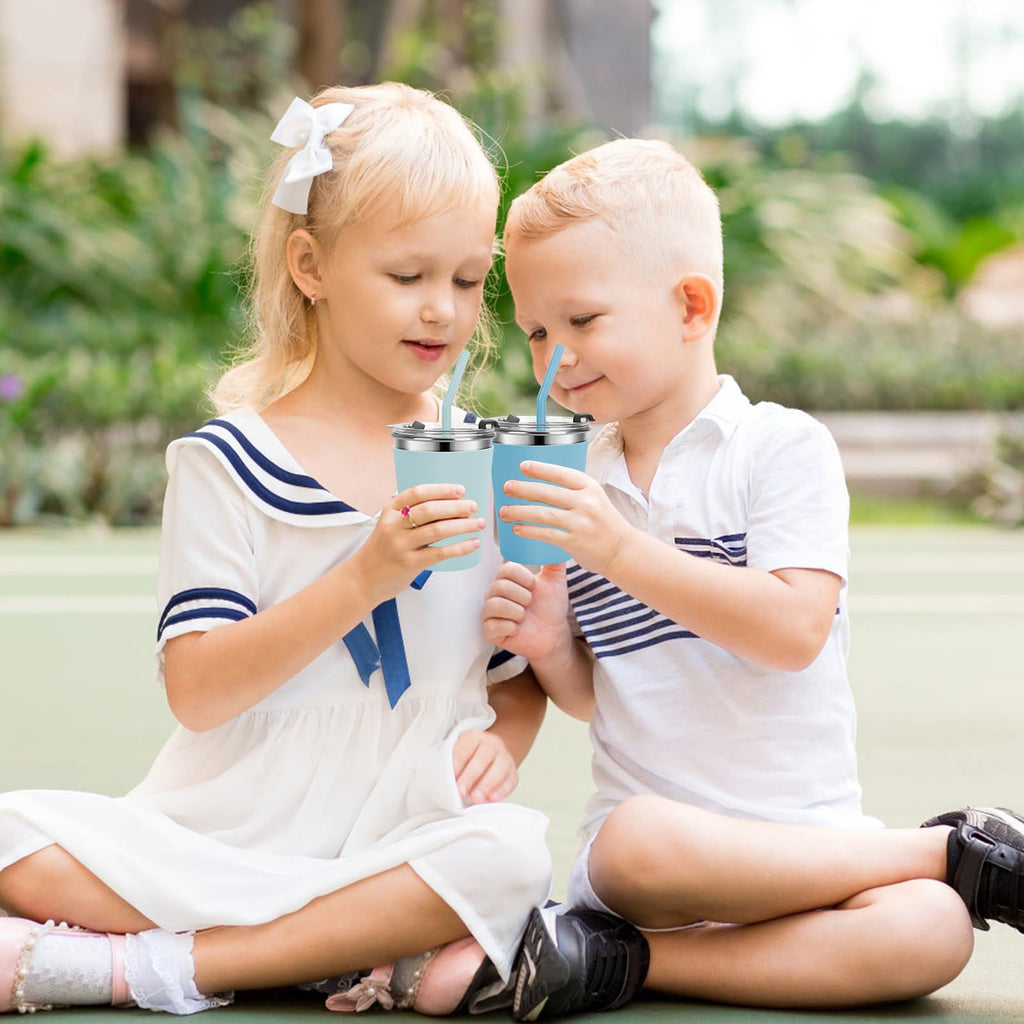 Stainless Steel Kids Cups with Lids, 12oz Spill Proof, 2 Pack C49040