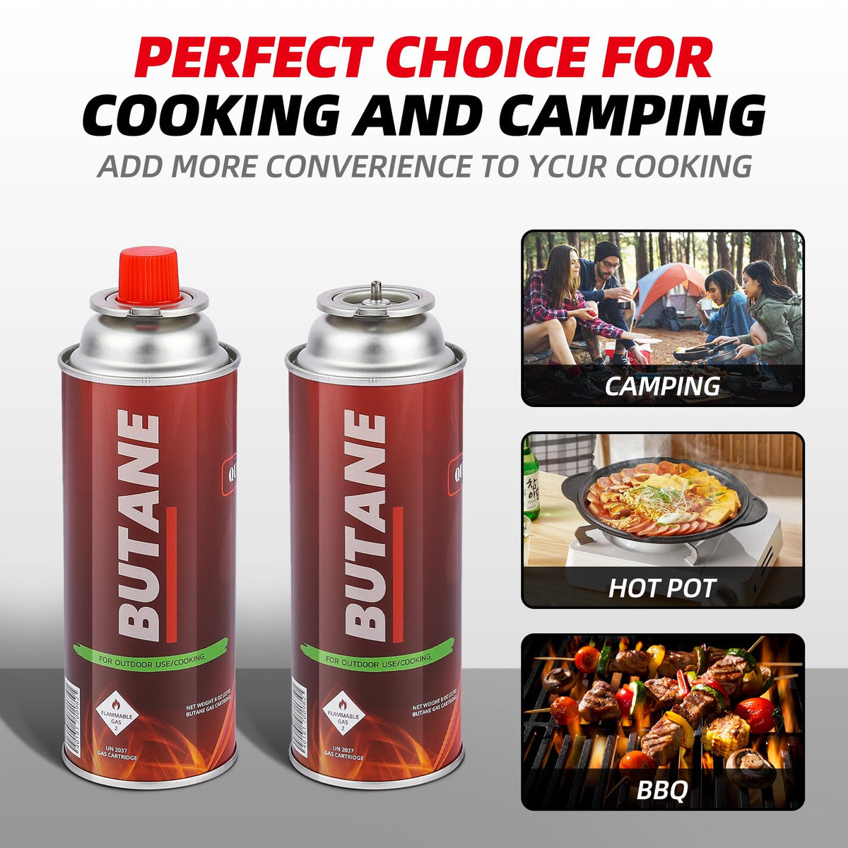12 Pack Butane Fuel Canisters for Portable Camping Stoves V629