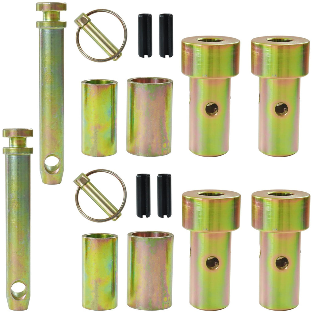 2 Pack Cat 1 Quick Hitch Adapter Bushings with Top Link Pin and Lynch Pin C206