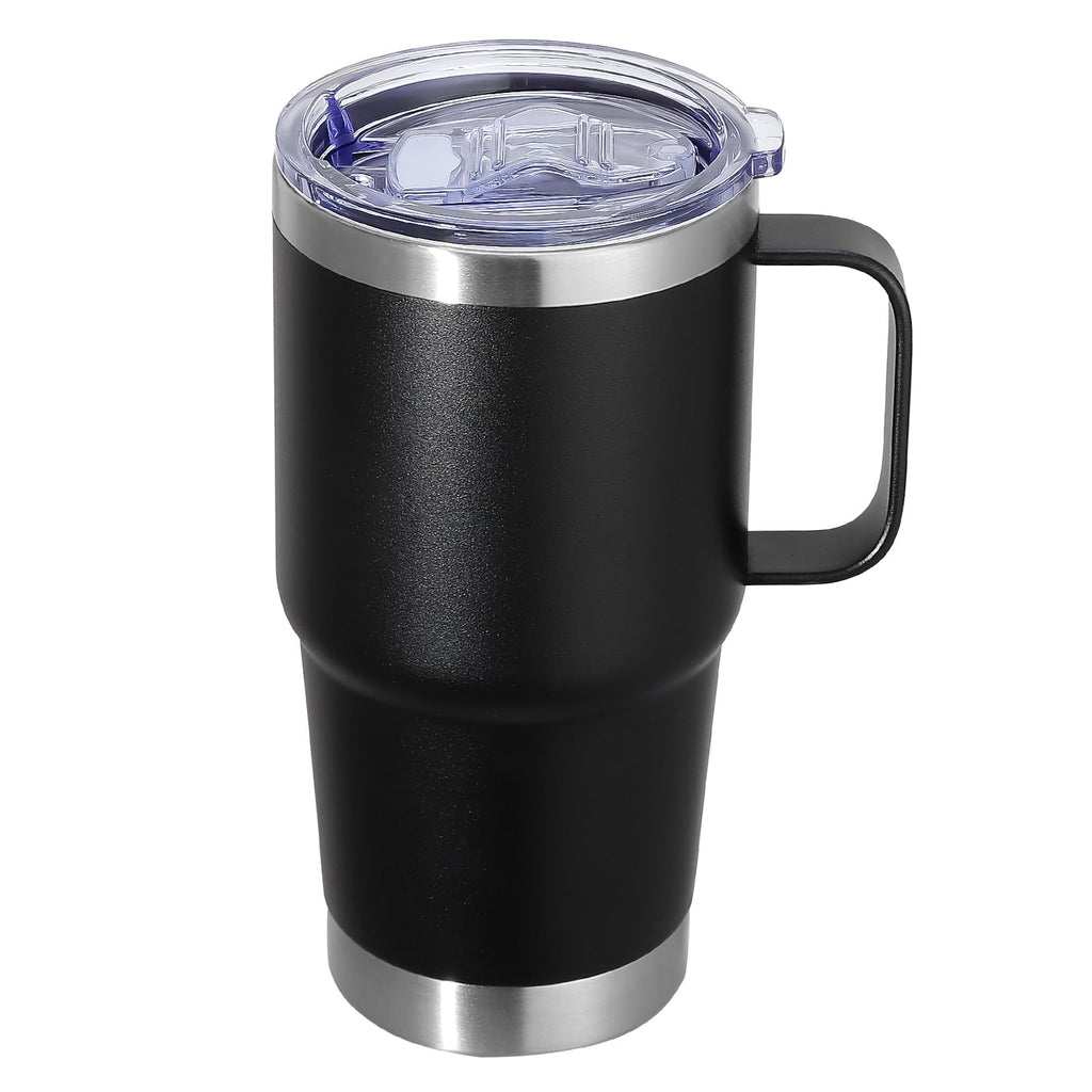 20 oz Stainless Steel Insulated Tumbler with Handle Lid and Straw B68947