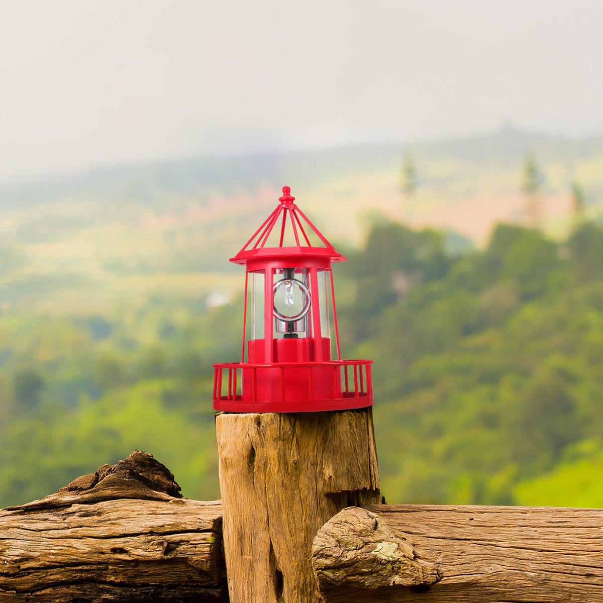 Solar Rotating Lighthouse Garden Light M144