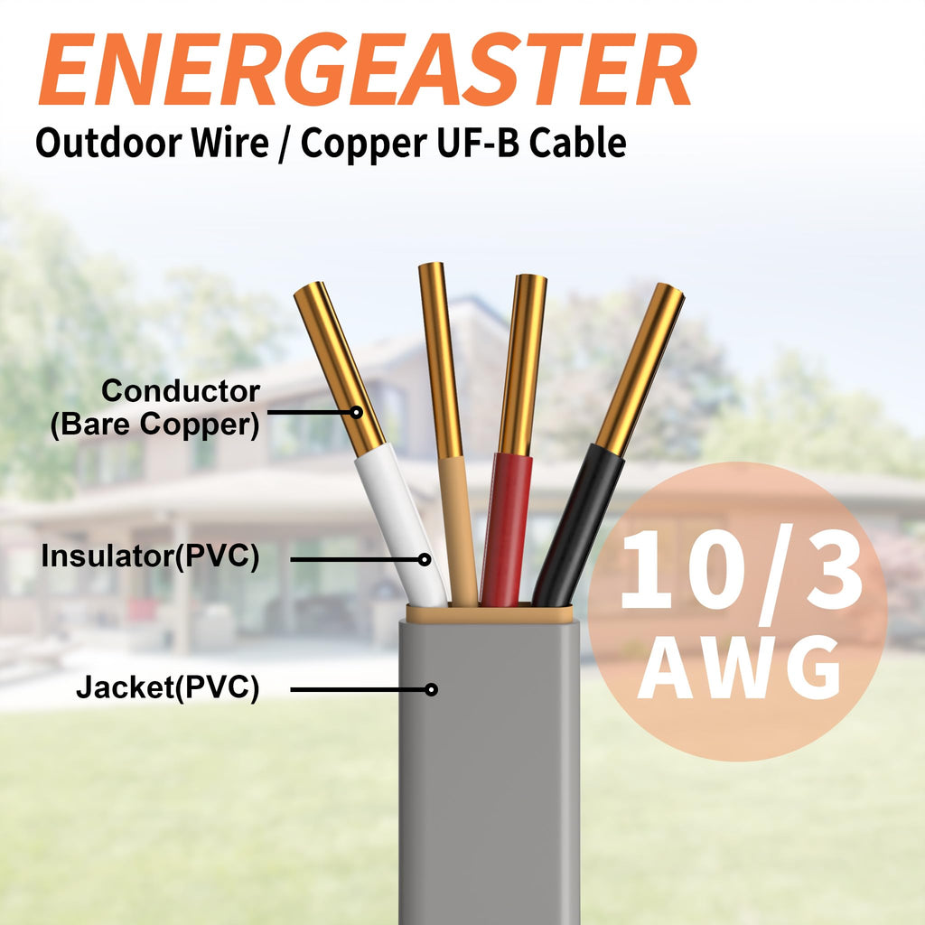 10/3 UF-B 100FT Underground Feeder Cable D32322