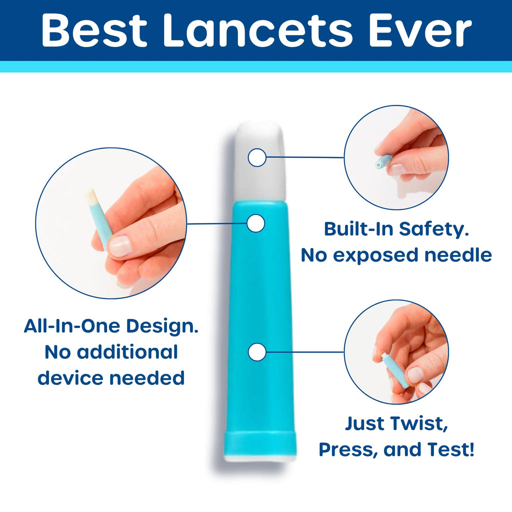 Blood Glucose Test Strips and Lancets 100 Count 30G 1.0mm Q6342