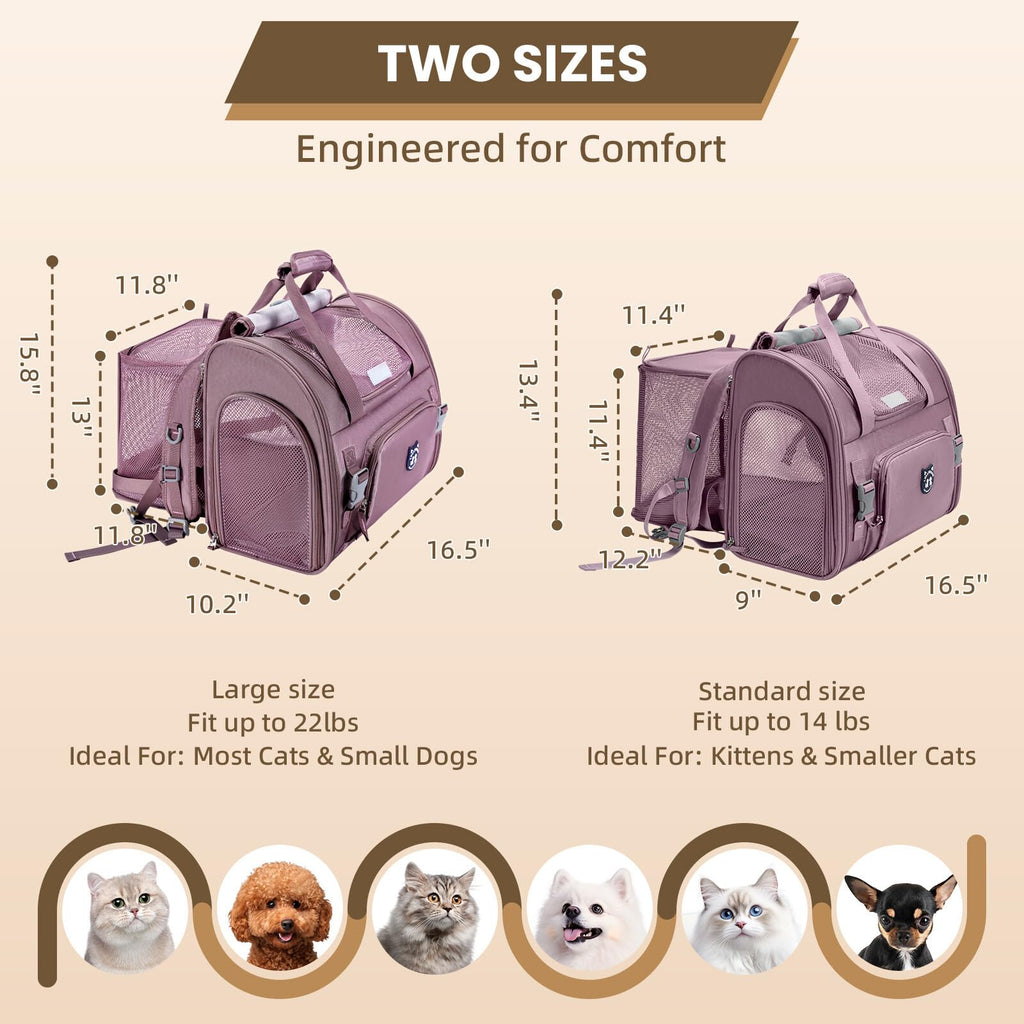 Expandable Large Cat Carrier Backpack G399