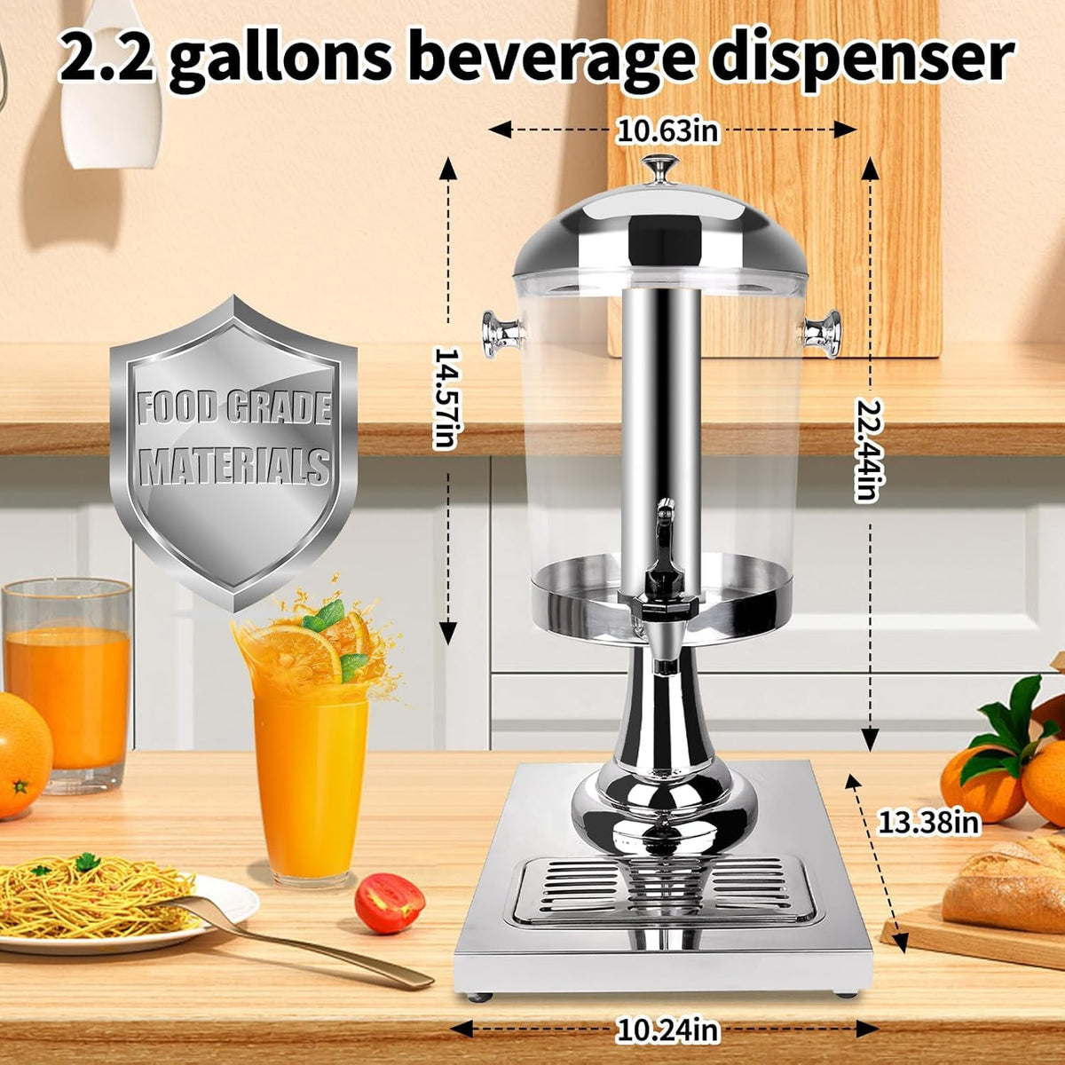 Stainless Steel Beverage Dispenser with Stand L465011