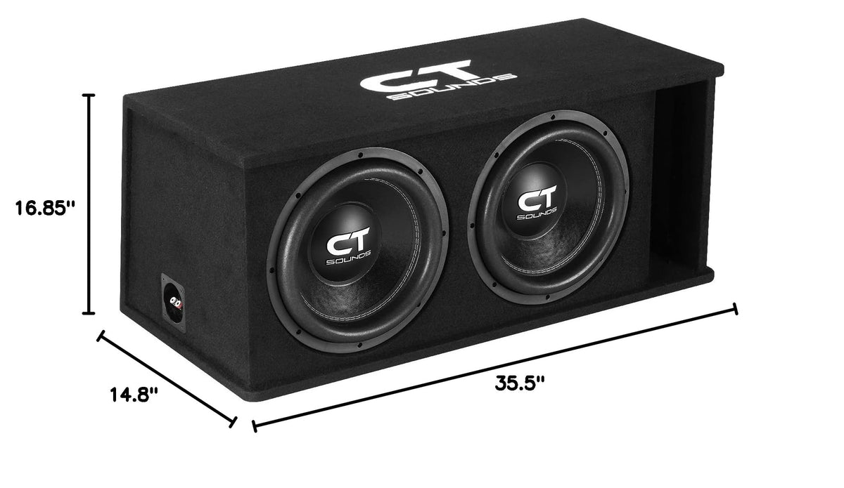 Dual 12” 2600W Subwoofer Box and Amplifier D8795