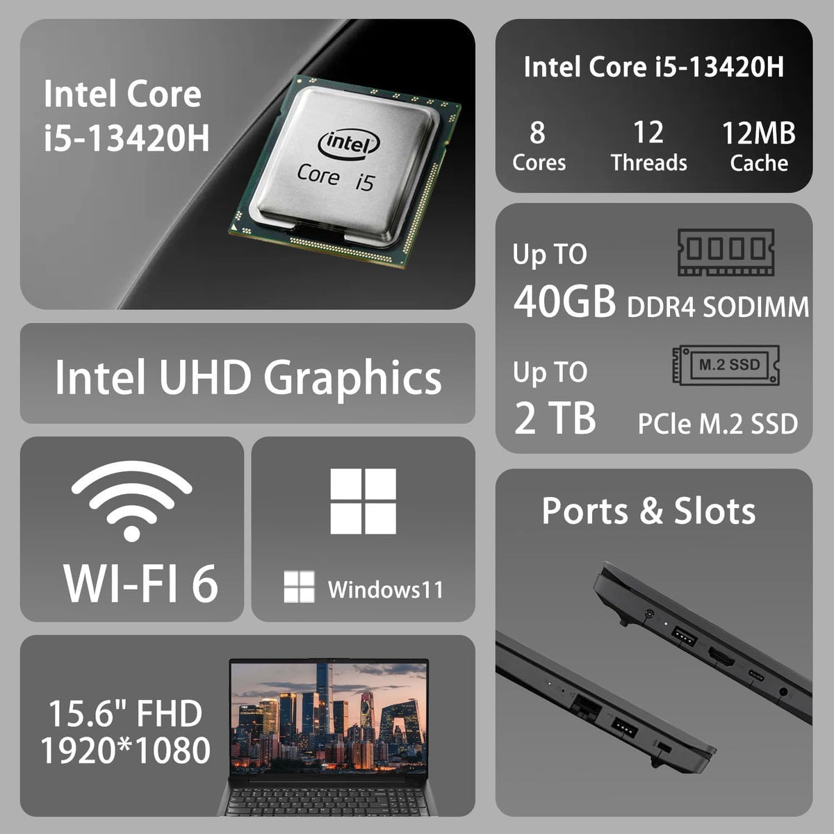 15.6″ FHD Anti-Glare Business Laptop Q398820