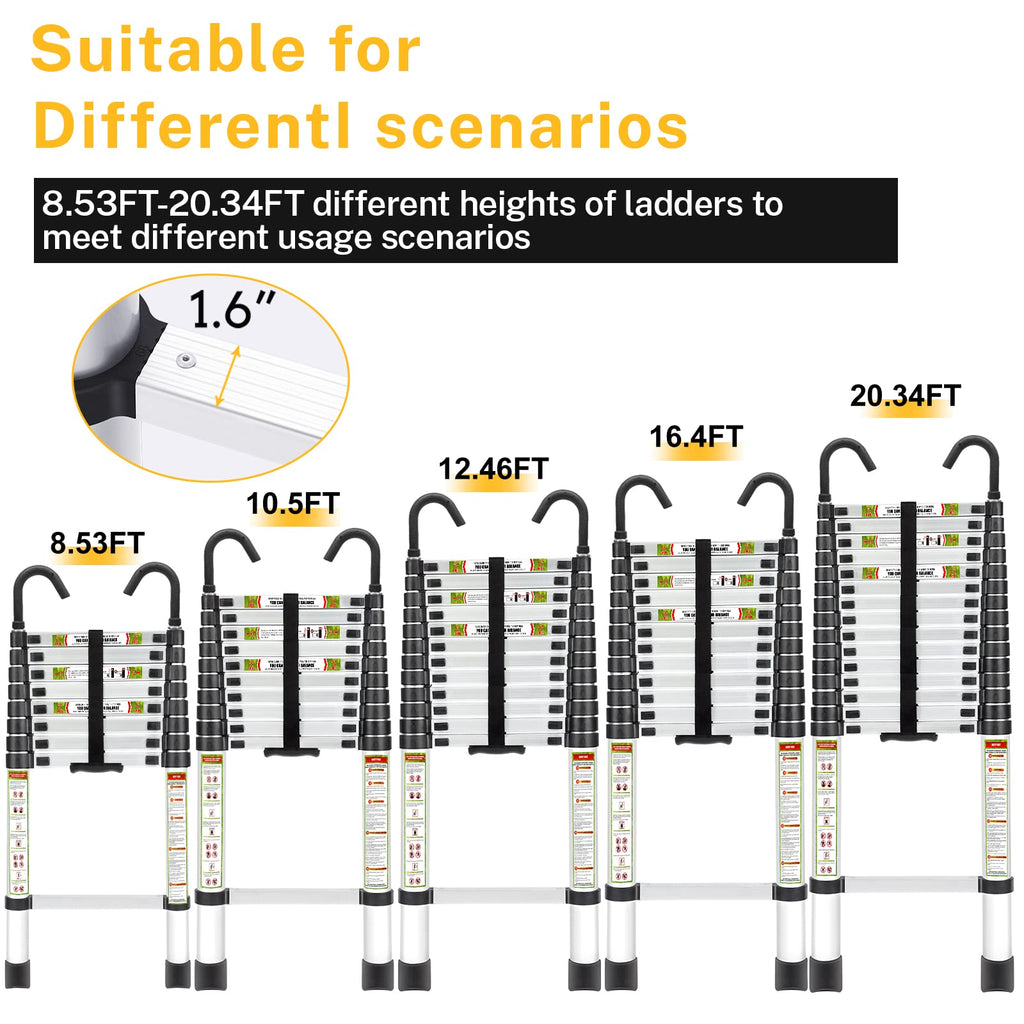 12.5 FT Aluminum Telescoping Ladder Z935487
