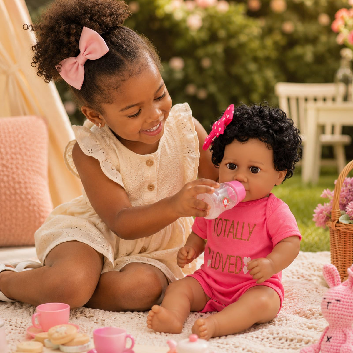 20 Inch Weighted Black Reborn Baby Doll I6633