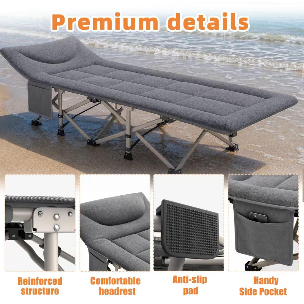 Heavy Duty Camping Cot with Mattress E313