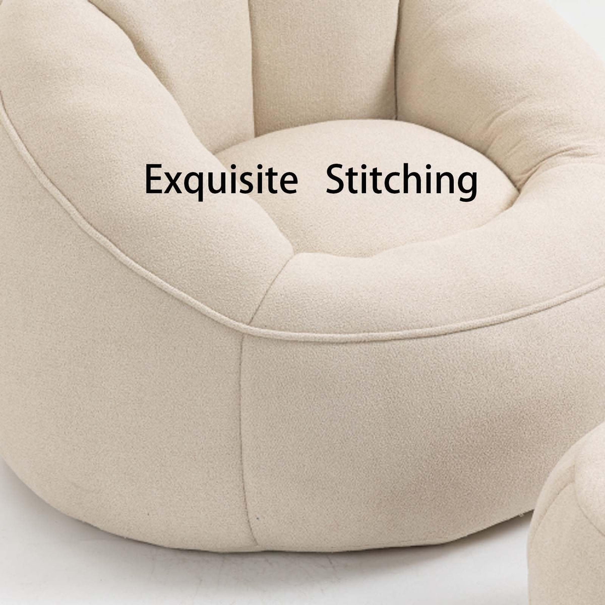Microfiber Memory Foam Bean Bag Chair with Ottoman K451940