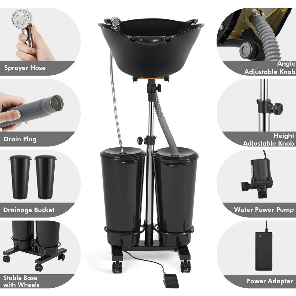 Portable Hair Washing Basin with Electric Pump E98803