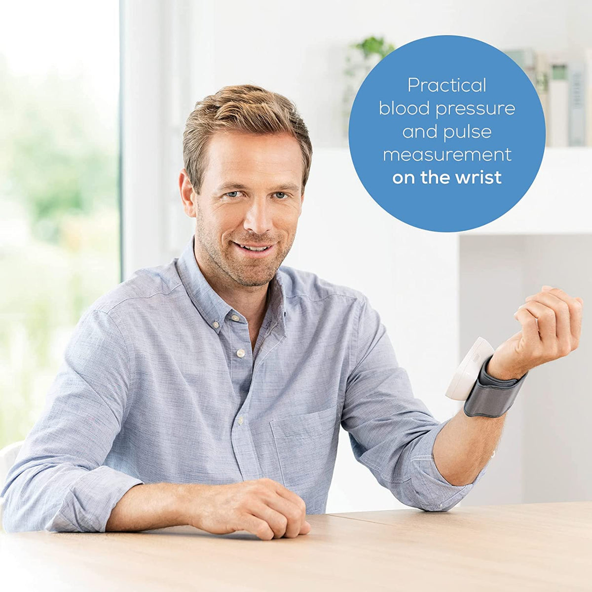 Bluetooth Automatic Wrist Blood Pressure Monitor with Large LCD Display A959003