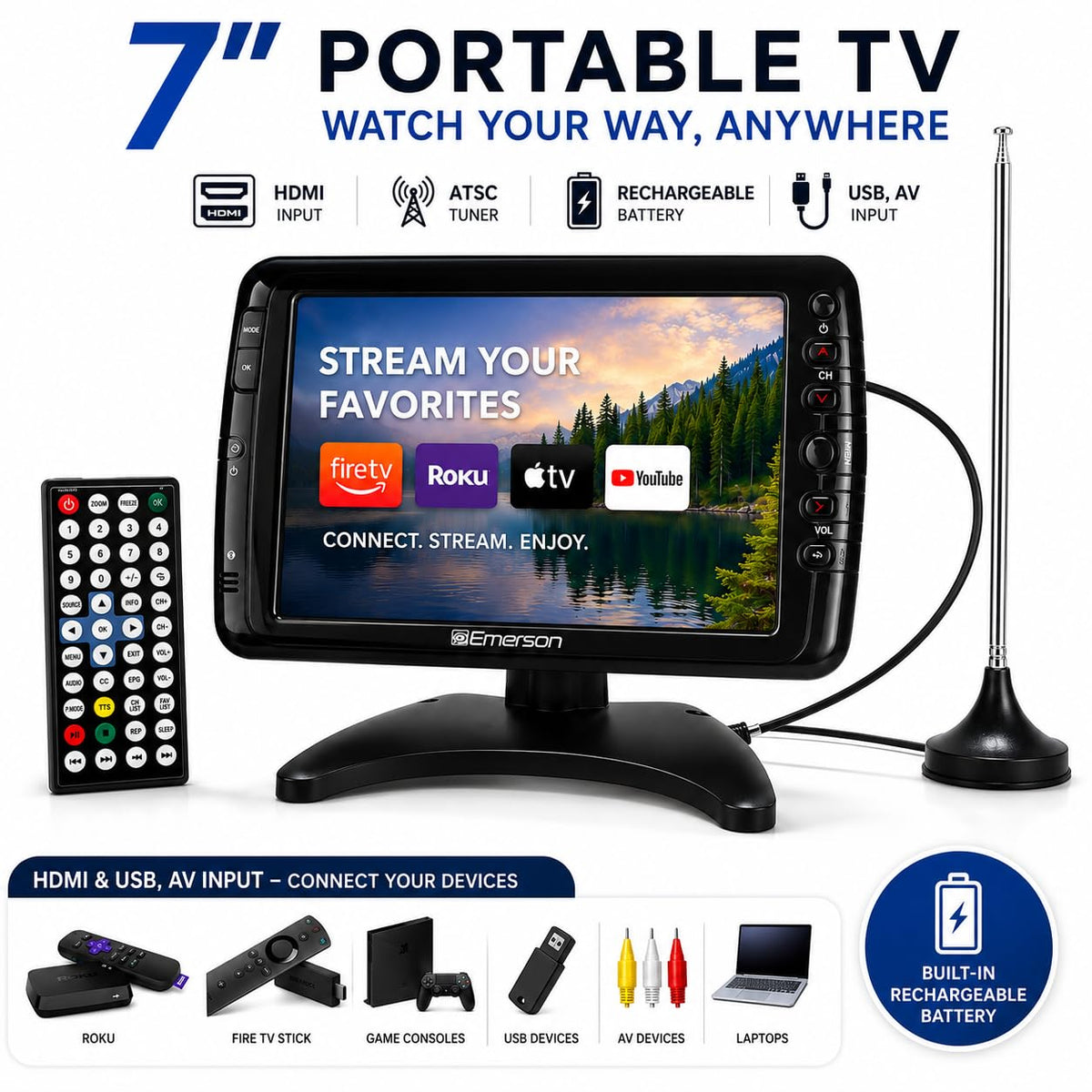 Portable TV with Antenna N505300