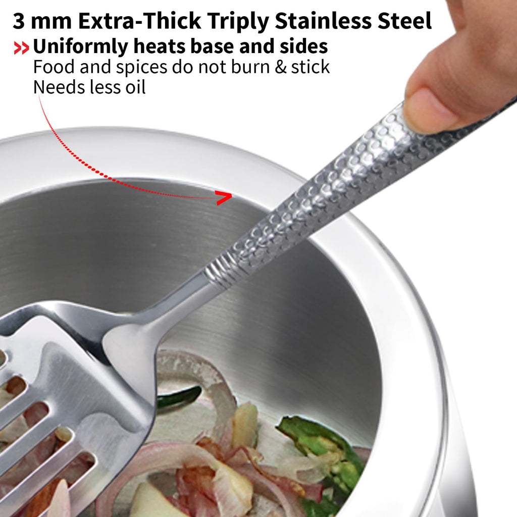 3 Litre Triply Stainless Steel Pressure Cooker L455