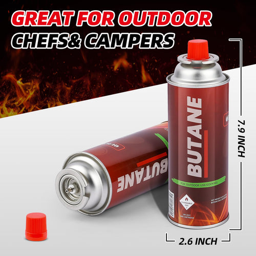 12 Pack Butane Fuel Canisters for Portable Camping Stoves V629