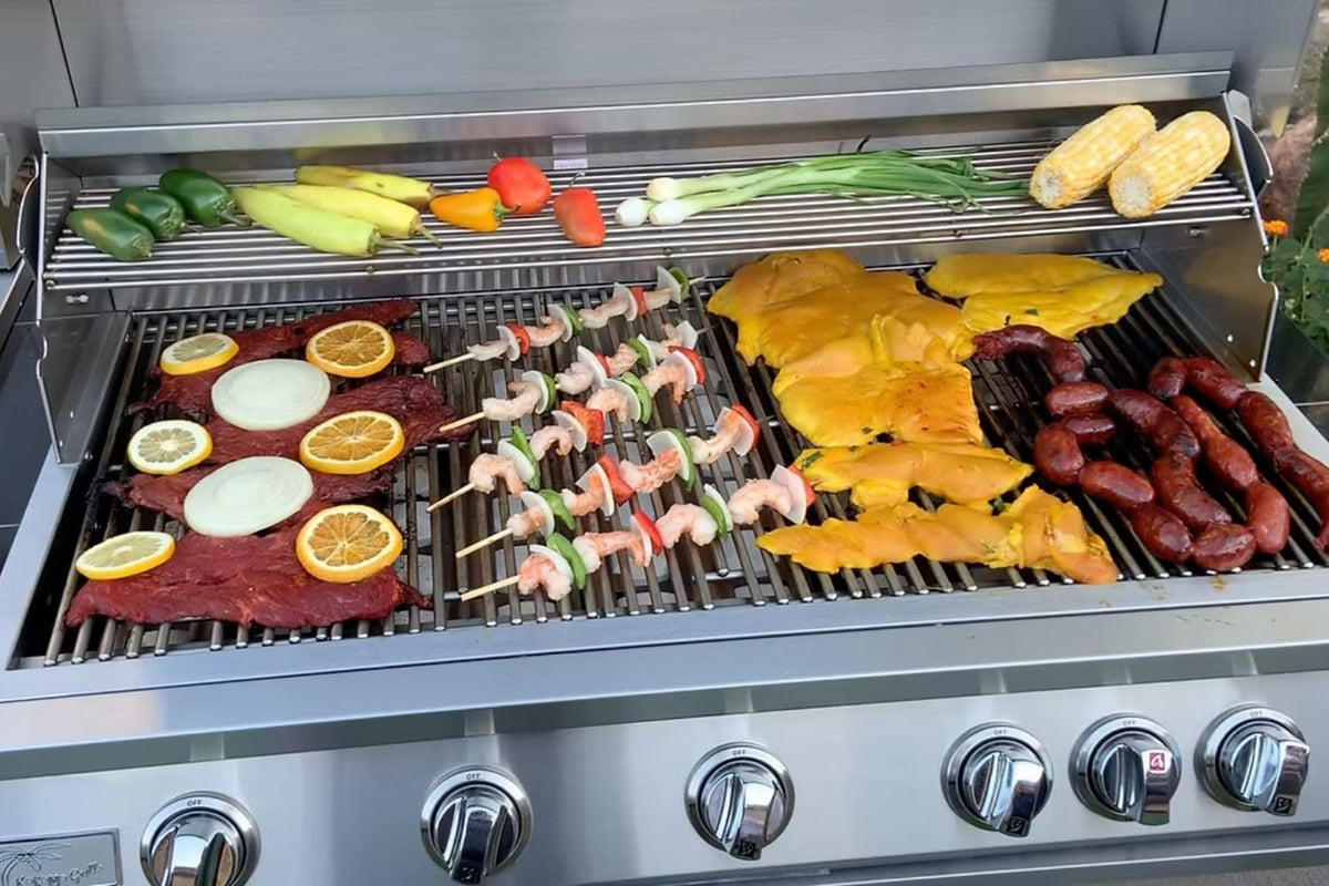 5 Burner Built-In Stainless Steel Propane Gas Grill with Back Burner E4194