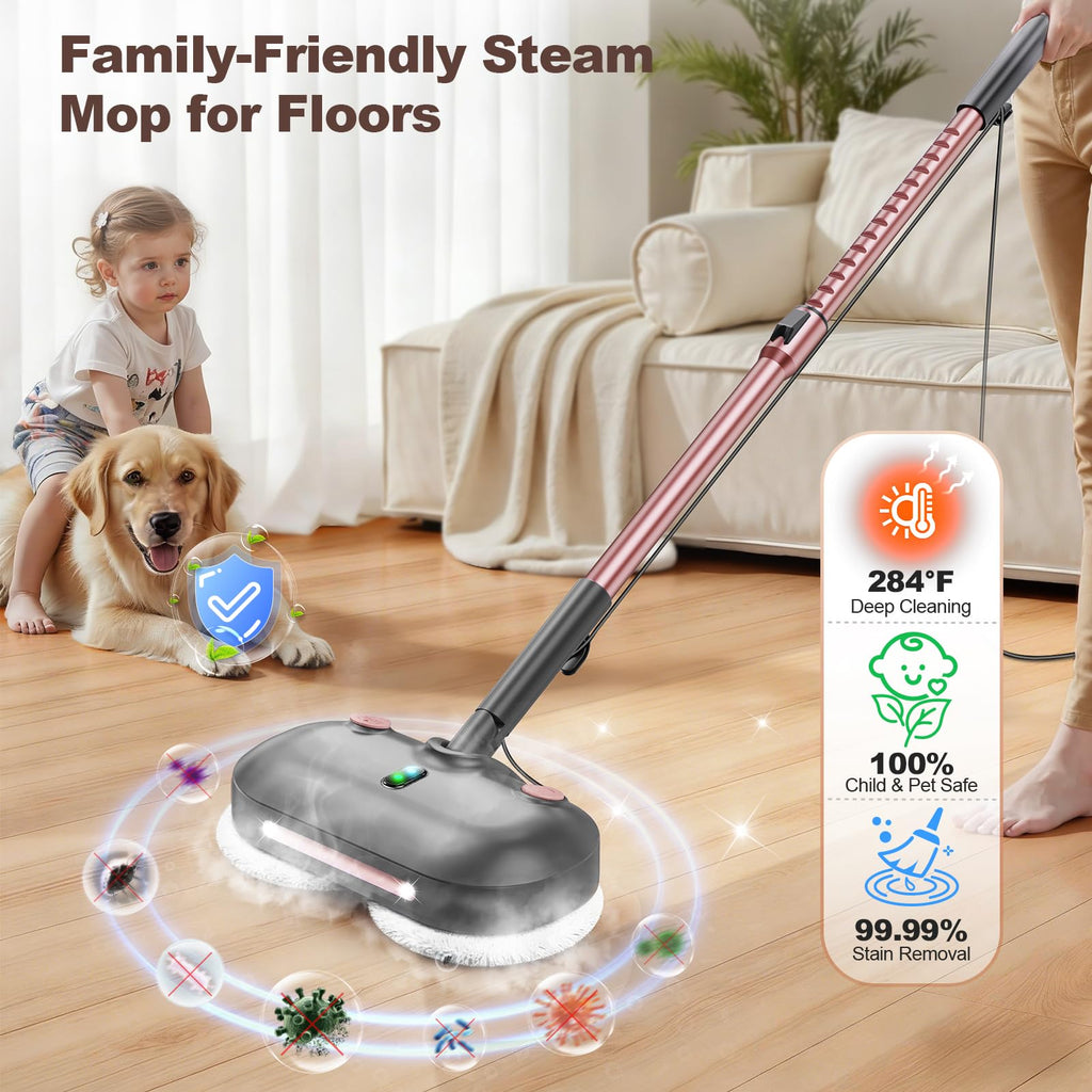 Steam Mop with Rotating Pads X8294