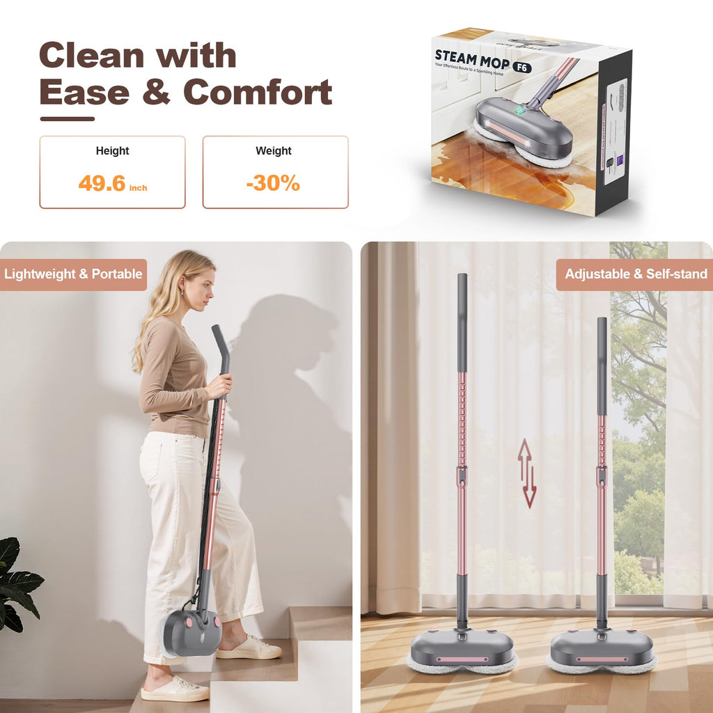 Steam Mop with Rotating Pads X8294