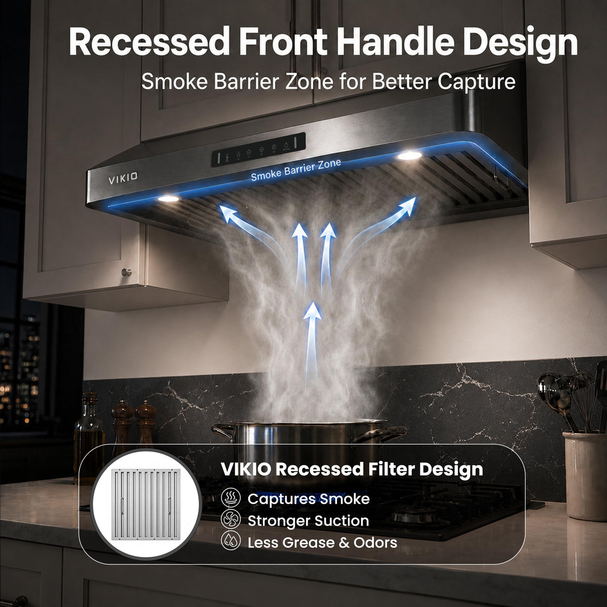 30 Inch 980 CFM Stainless Steel Under Cabinet Range Hood S64782